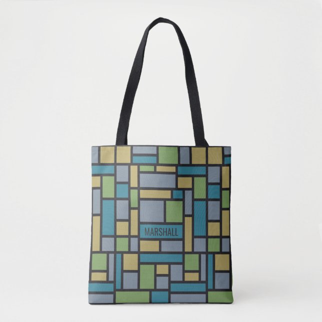 Geometric Pattern custom monogram bags (Front)