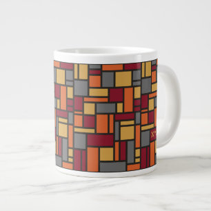 Geometric Pattern custom monogram mugs
