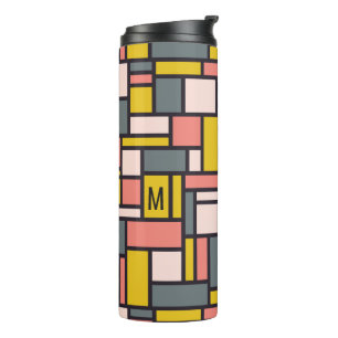 Geometric Pattern custom monogram tumbler