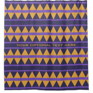 Geometric pattern custom shower curtain