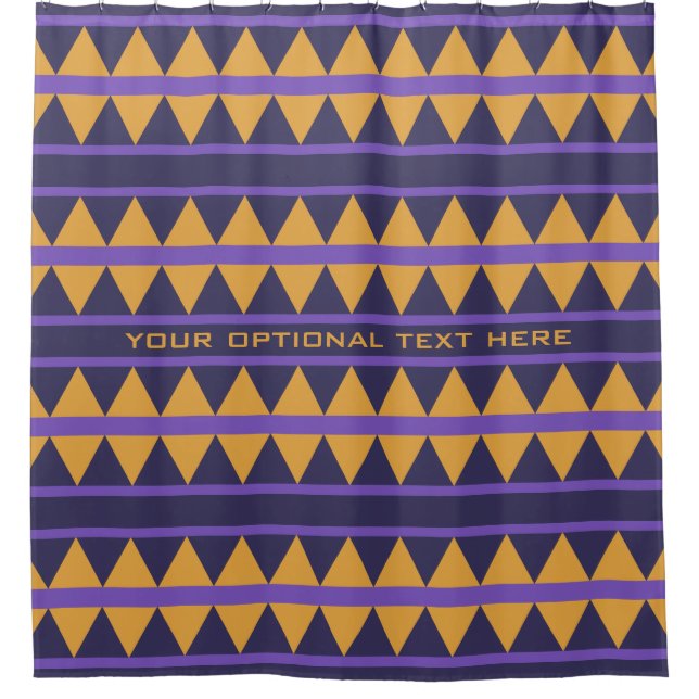 Geometric pattern custom shower curtain (Front)