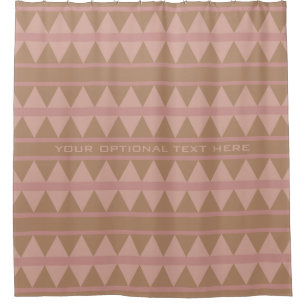 Geometric pattern custom shower curtain