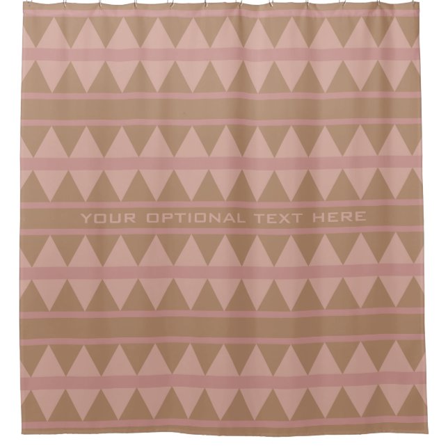 Geometric pattern custom shower curtain (Front)