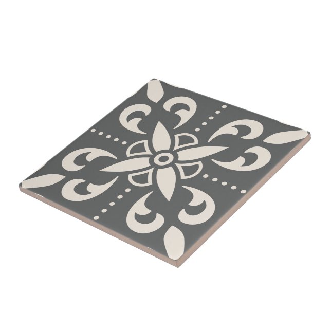 Geometric Pattern Decorative Ceramic Tile (Side)