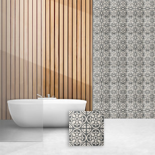 Geometric Pattern Decorative Quatrefoil Ceramic Tile