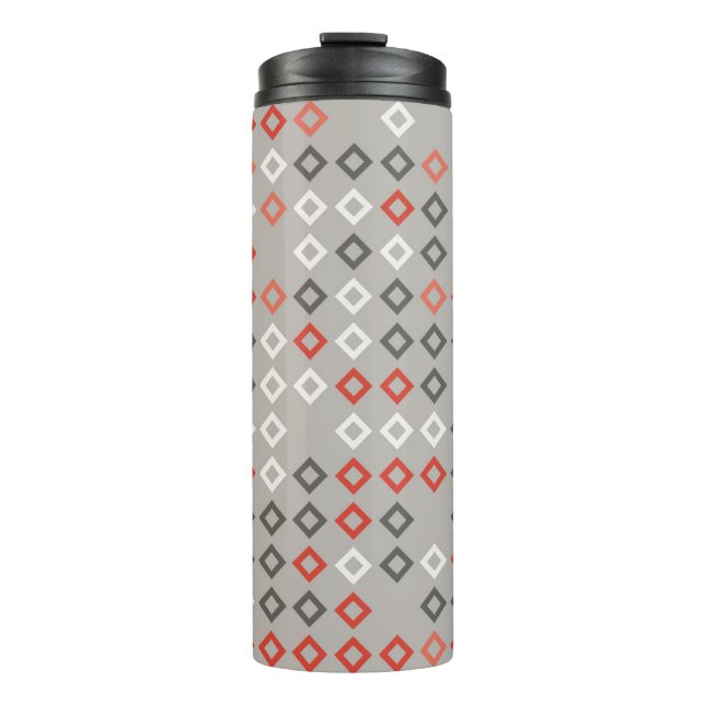 Geometric pattern design abstract, art, background thermal tumbler (Front)