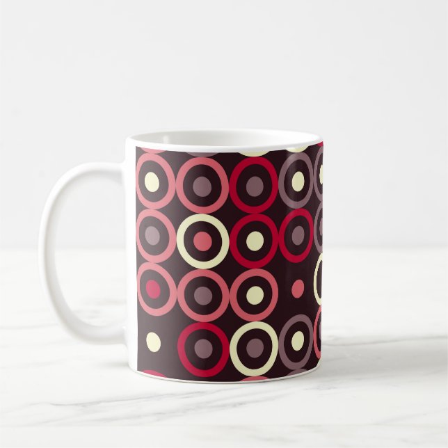 Geometric pattern design abstract, art, graphic de coffee mug (Left)