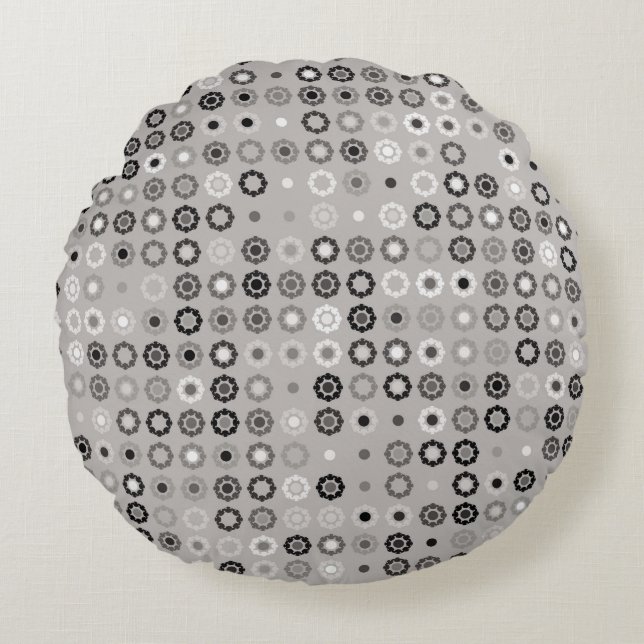 Geometric pattern design abstract, art, graphic de round cushion (Front)
