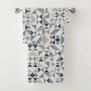 Geometric Pattern Design Bath Towel Set