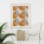 Geometric Pattern Design in Earthy Pastel Color Poster<br><div class="desc">Geometric Pattern Design in Earthy Pastel Color Poster</div>