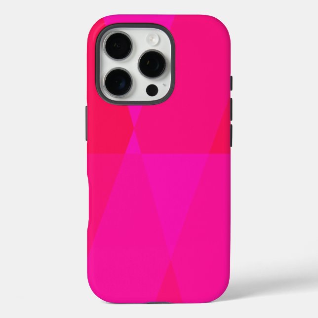 Geometric Pattern Design in Red and Pink Case-Mate iPhone Case (Back)