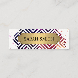Geometric Pattern / Expressive Mini Business Card