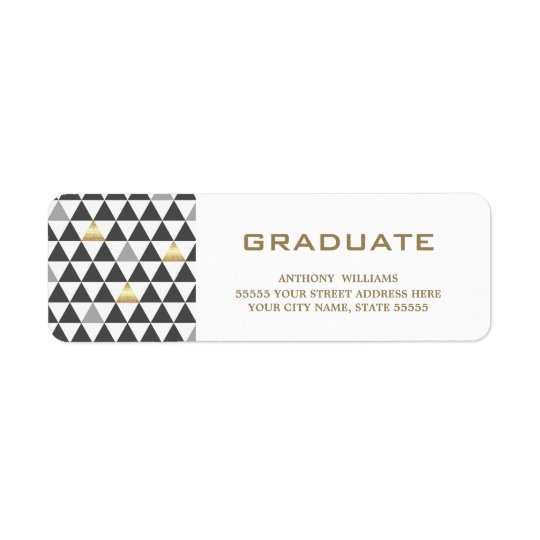 Geometric Pattern | Graduation Address Labels