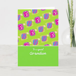 Geometric Pattern Grandson Card