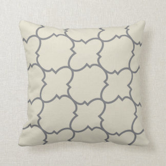 Geometric Pattern Grey/Tan Reversible Pillow
