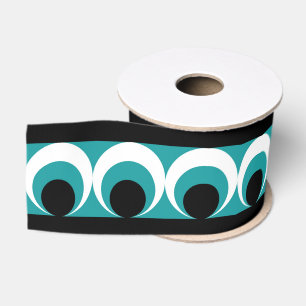 Geometric pattern grosgrain ribbon