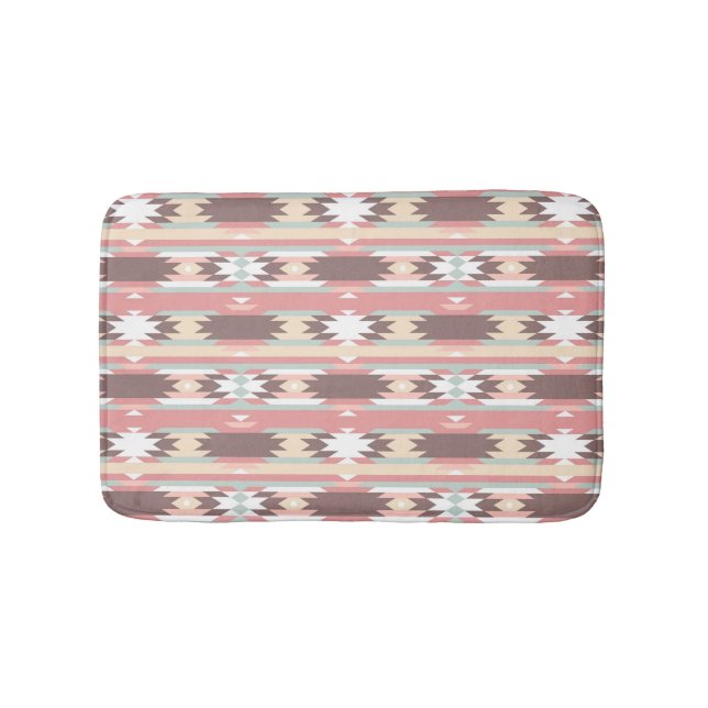 Geometric pattern in aztec style 2 bath mat (Front)