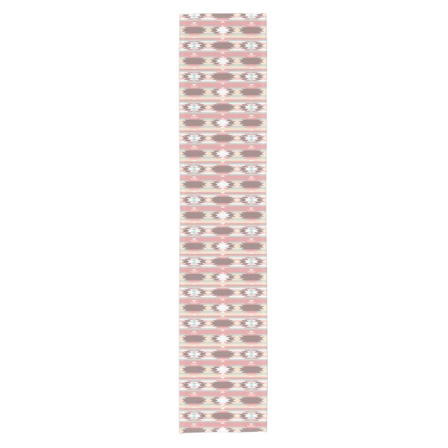 Geometric pattern in aztec style 2 short table runner (Front)