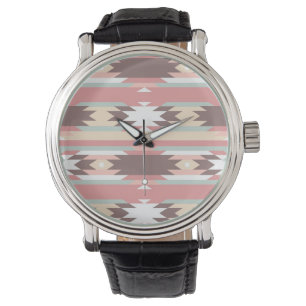 Geometric pattern in aztec style 2 watch