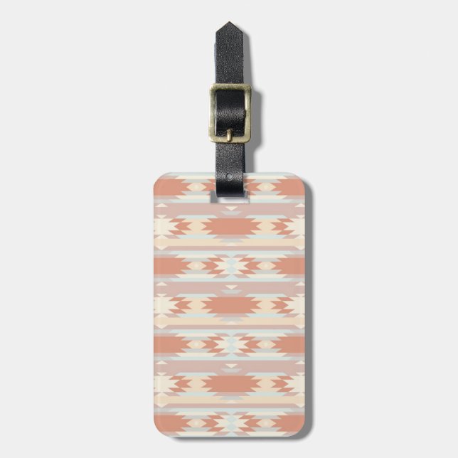 Geometric pattern in aztec style 3 luggage tag (Front Vertical)