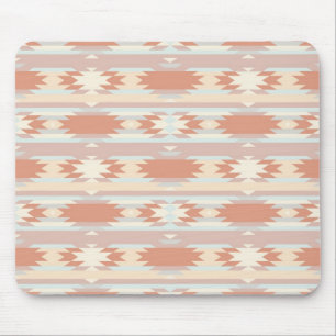 Geometric pattern in aztec style 3 mouse pad