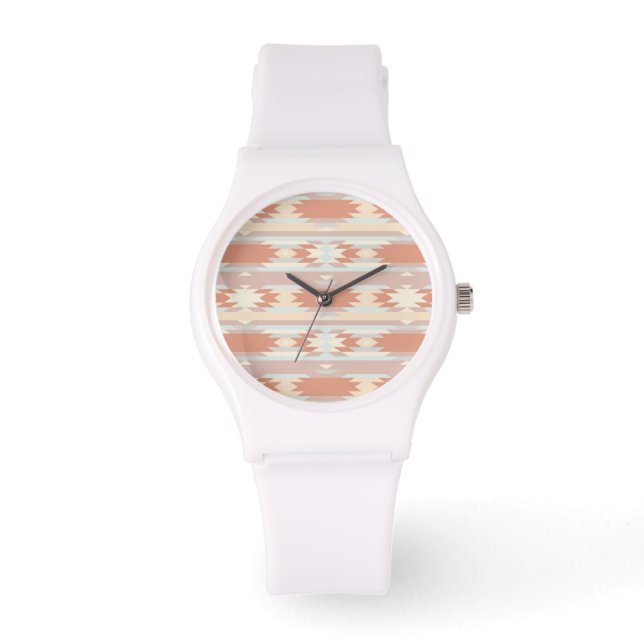 Geometric pattern in aztec style 3 watch (Front)