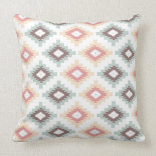 Geometric pattern in aztec style cushion