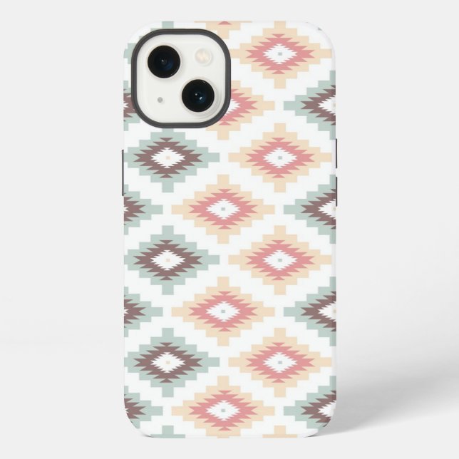 Geometric pattern in aztec style iPhone case (Back)
