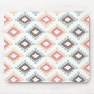 Geometric pattern in aztec style mouse pad