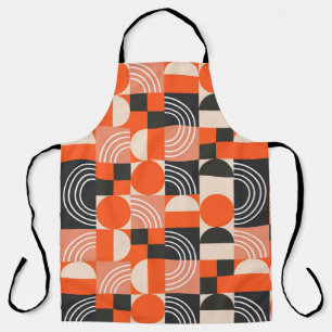 Geometric pattern in bright color blocks. apron
