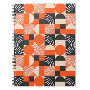Geometric pattern in bright colour blocks. notebook
