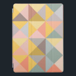 Geometric Pattern in Fall and Autumn Earth Tones iPad Pro Cover<br><div class="desc">A simple,  modern geometric pattern of triangles in soft,  muted autumn earth tones. Just click customise to add some text -- please contact me with any questions or requests.</div>