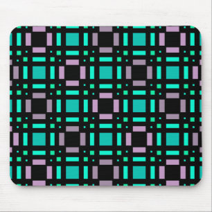 Geometric pattern in green and geometric colours p mouse pad