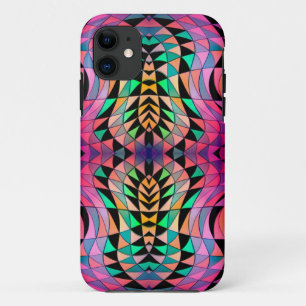 Geometric Pattern in Many Colours iPhone 11 Case