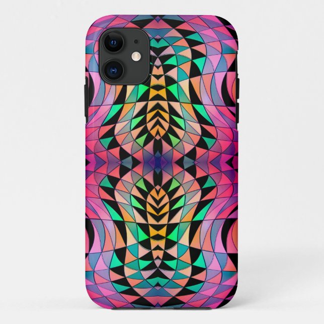 Geometric Pattern in Many Colours Case-Mate iPhone Case (Back)