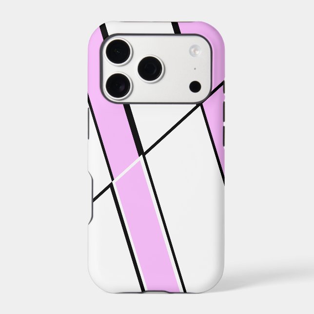 Geometric Pattern in Pink and White (Back)