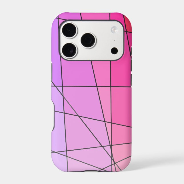 Geometric Pattern in Pink Ombre (Back)