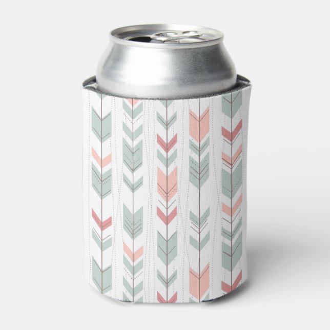 Geometric pattern in retro style can cooler (Can Front)