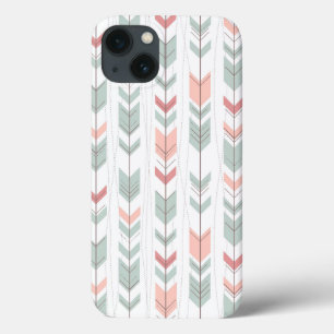 Geometric pattern in retro style iPhone 13 case