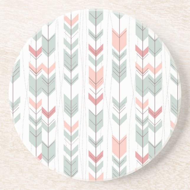 Geometric pattern in retro style coaster (Front)