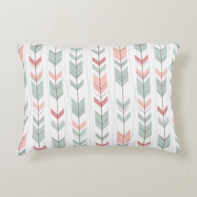 Geometric pattern in retro style decorative cushion (Front)