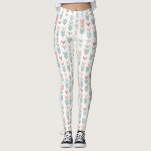 Geometric pattern in retro style leggings