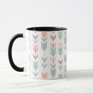 Geometric pattern in retro style mug
