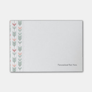 Geometric pattern in retro style post-it notes