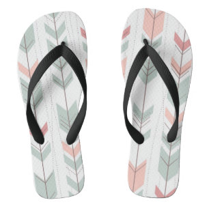 Geometric pattern in retro style thongs