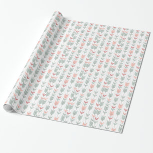 Geometric pattern in retro style wrapping paper