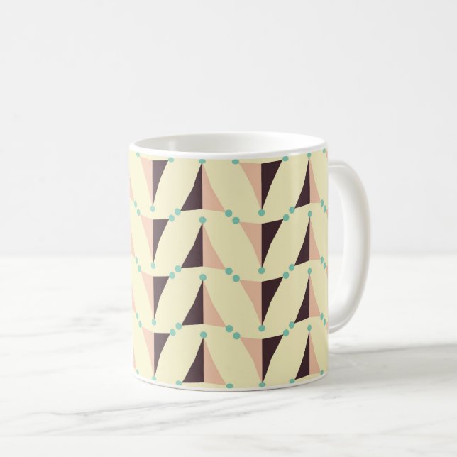 Geometric pattern in retro vibe coffee mug (Front Right)