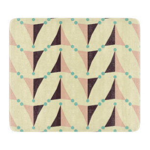 Geometric pattern in retro vibe cutting board