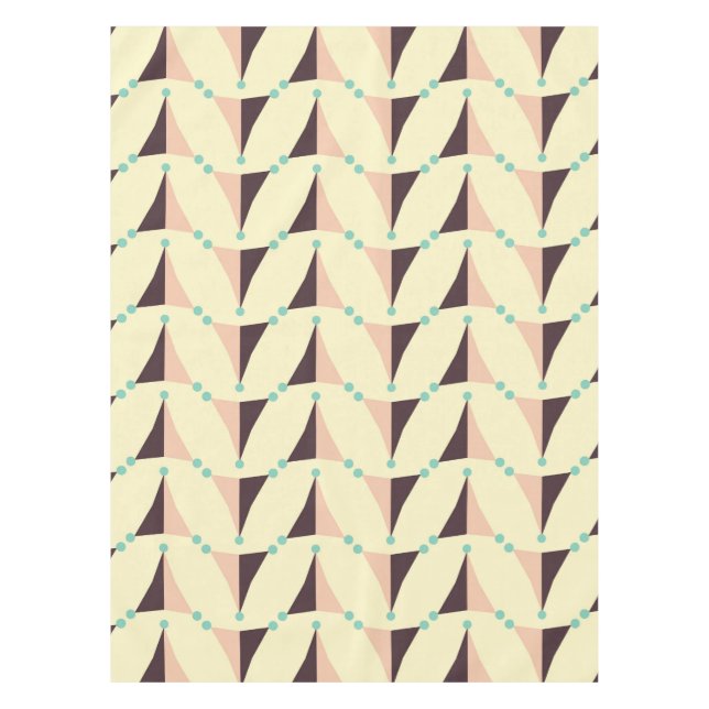 Geometric pattern in retro vibe tablecloth (Front)