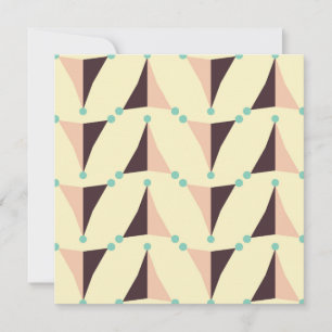 Geometric pattern in retro vibe thank you card